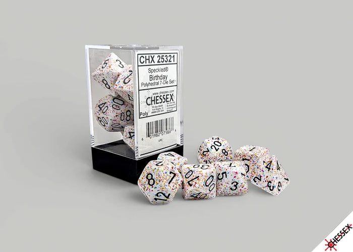 Chessex Gemini Speckled® Birthday Polyhedral 7-Die Set