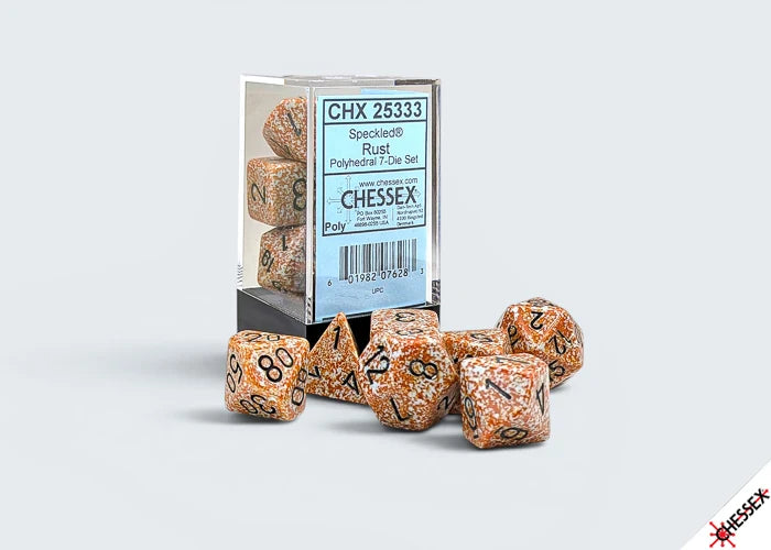 Chessex Gemini Speckled® Purple Rust Polyhedral 7-Die Set