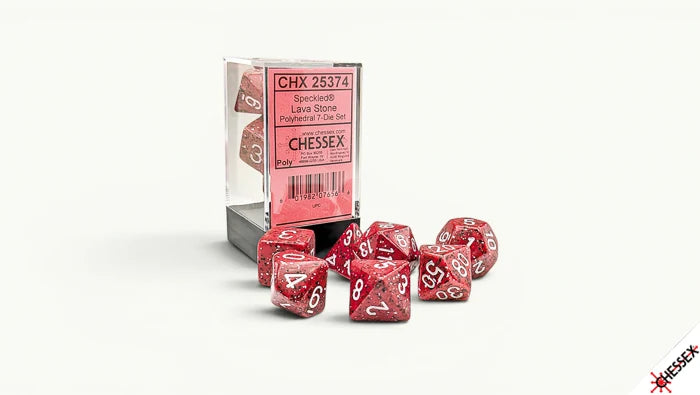 Chessex Gemini Speckled® Lava Stone Polyhedral 7-Die Set