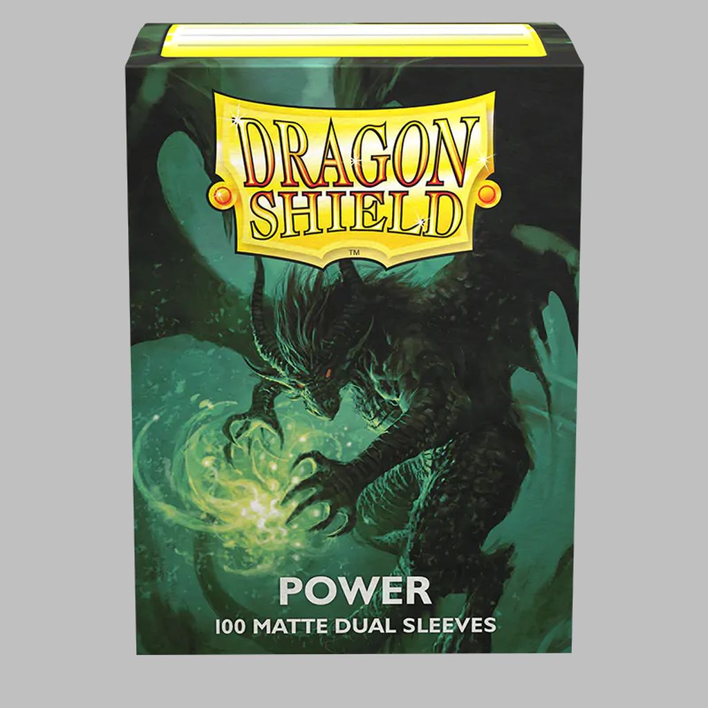 Dragon Shield Matte Sleeves - Metallic Green / Power (100 Sleeves)