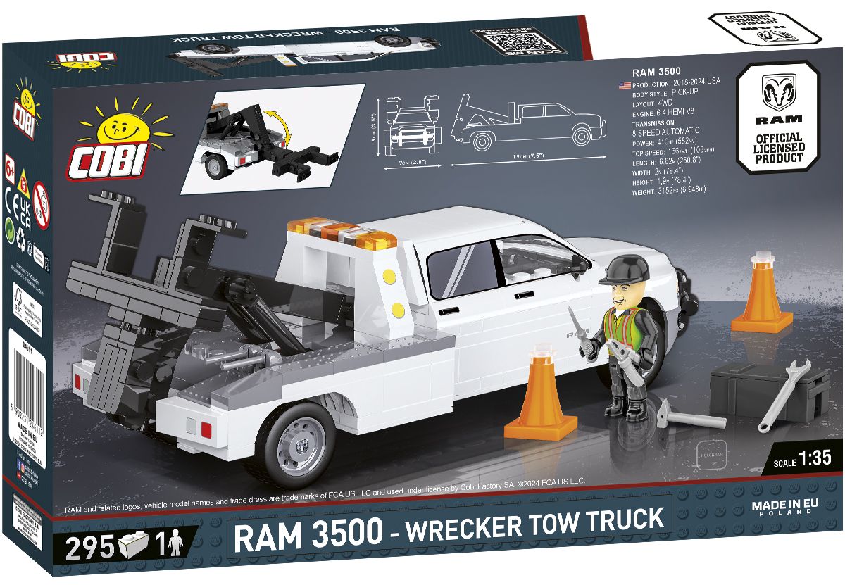Cobi 24611 -Maßstab 1:35 - RAM 3500 - Wrecker Tow Truck