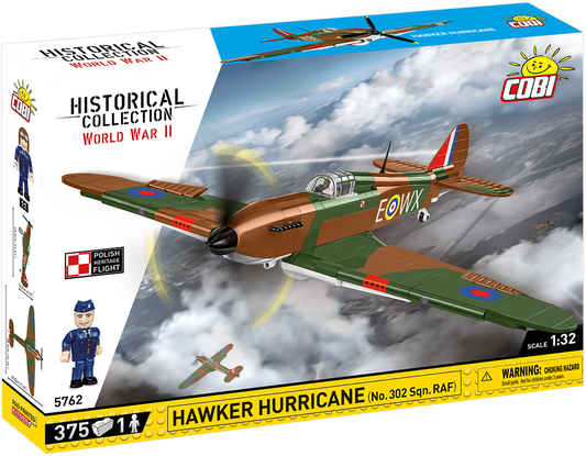 Cobi 5762 - HC WWII - Maßstab 1:32 - Hawker Hurricane (No.302 Sqn.RAF)