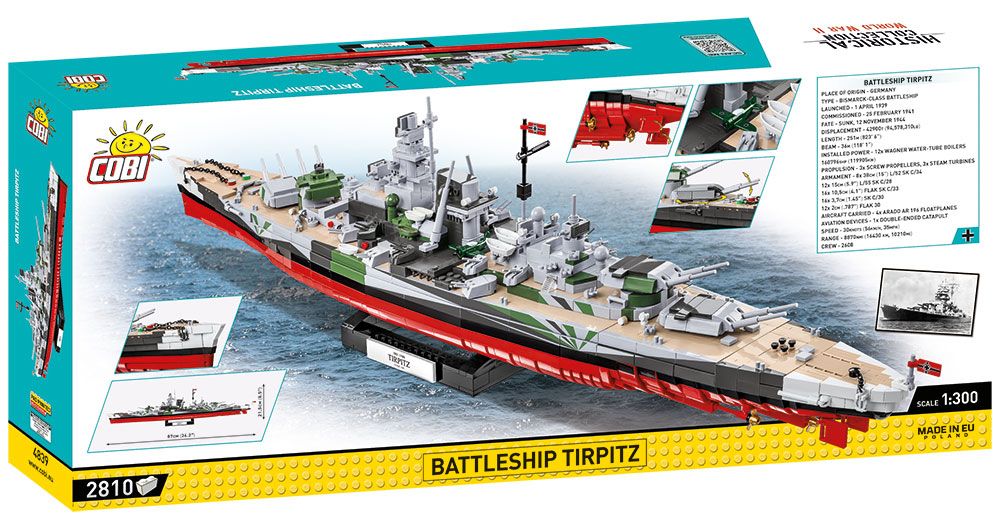 Cobi 4839 - HC WWII - Maßstab 1:300 - Battleship Tirpitz
