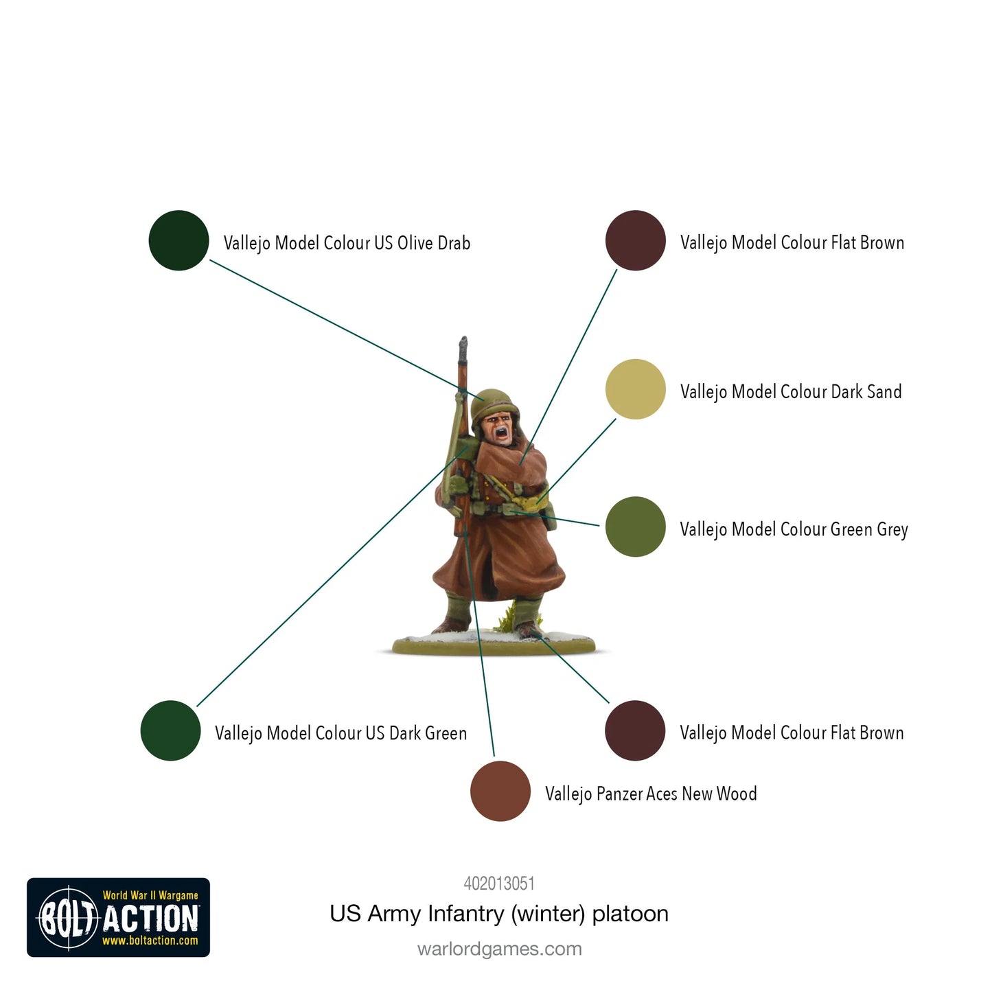 Bolt Action - US Army Infantry (Winter) Platoon - 402013051