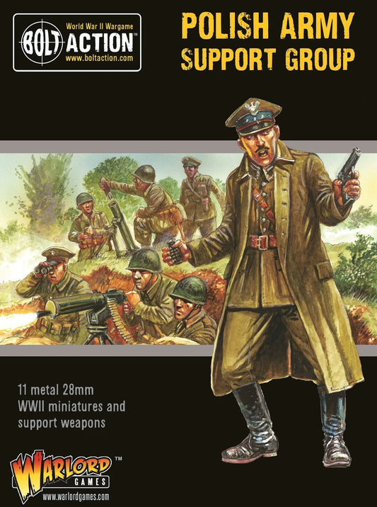 Bolt Action - Polish Army Support Group (HQ,Mortar & MMG) - 402217603