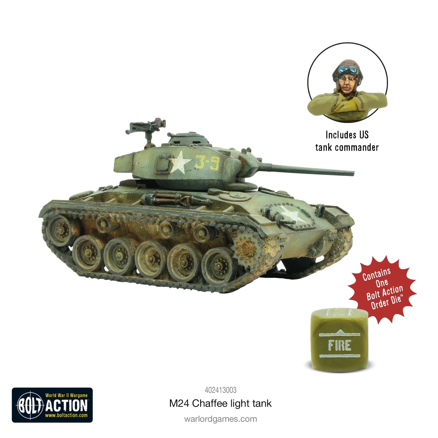 Bolt Action - M24 Chaffee, US light tank - 402413003