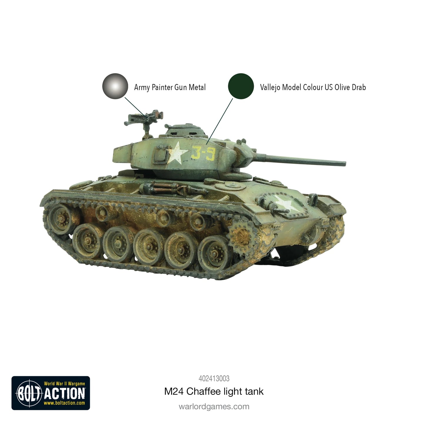 Bolt Action - M24 Chaffee, US light tank - 402413003