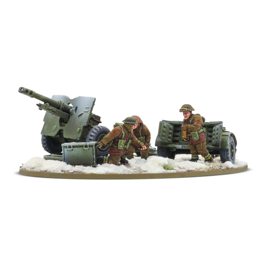 Bolt Action - New 25-Pdr Light Howitzer with British Infantry (Winter) Crew