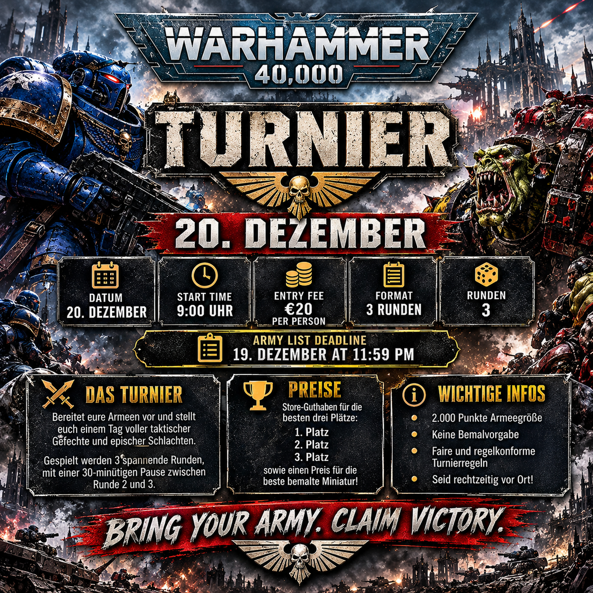 Warhammer 40.000 – 2000 Points Tournament