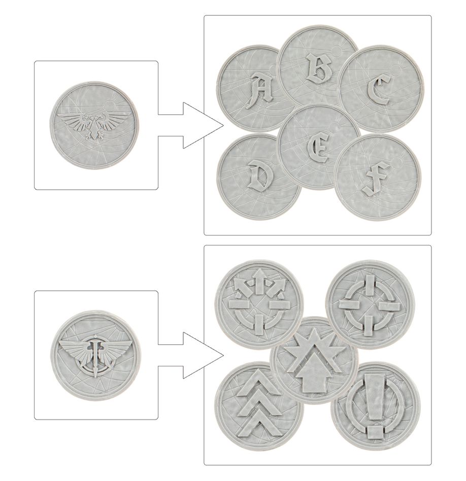 Warhammer: The Horus Heresy - Legiones Imperialis - Order Tokens & Objectives Markers (03-85)