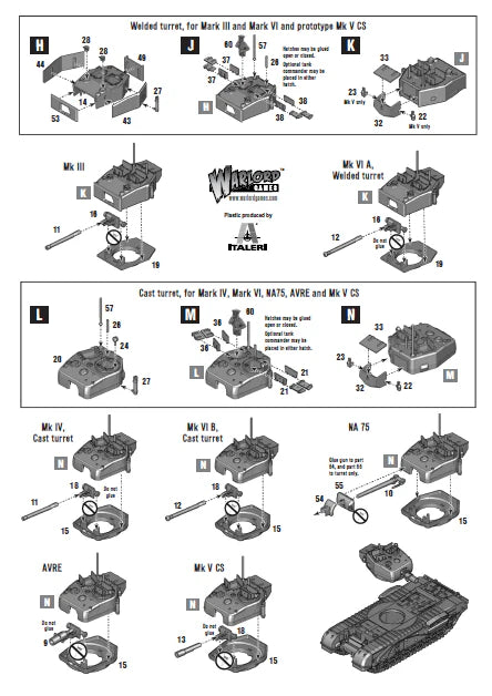 Bolt Action - Churchill Tank (Plastic) - 402011002