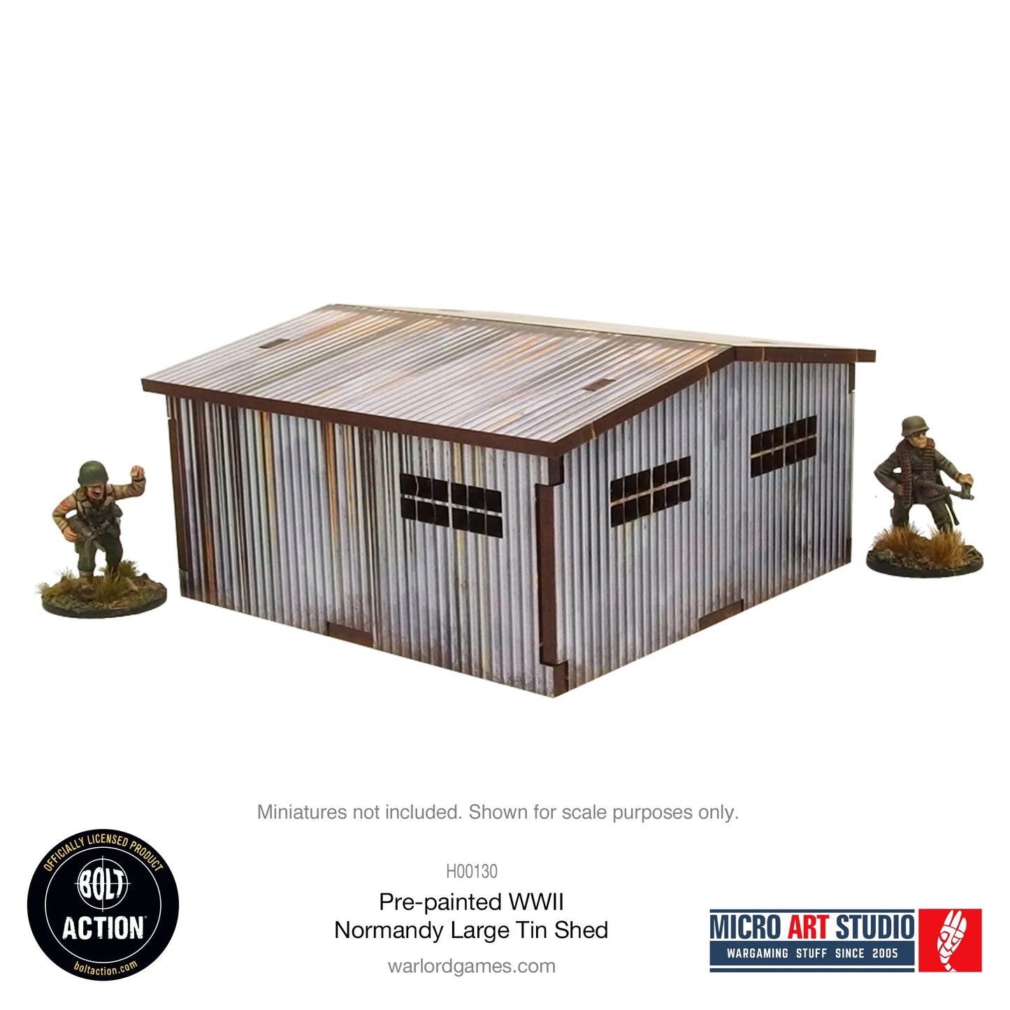 Bolt Action - Pre-painted WW2 Normandy Large Tin Shed - H00130