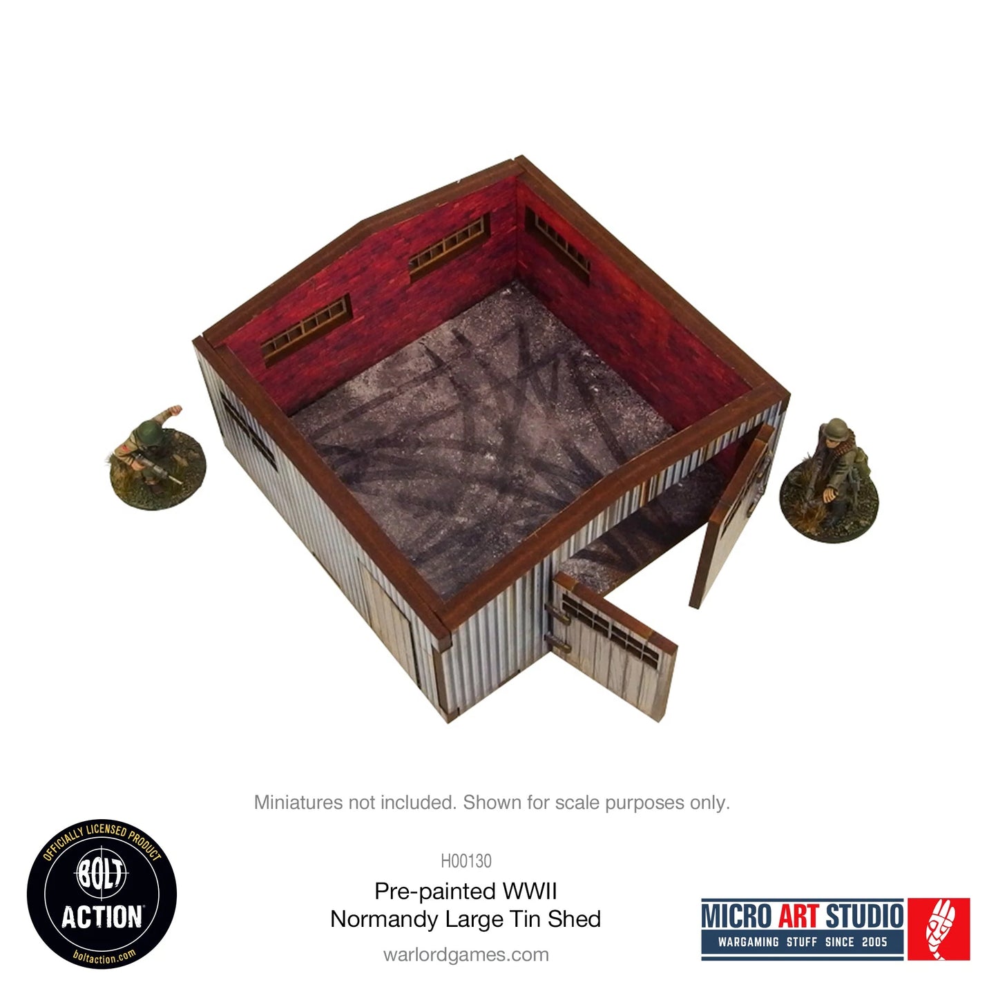 Bolt Action - Pre-painted WW2 Normandy Large Tin Shed - H00130