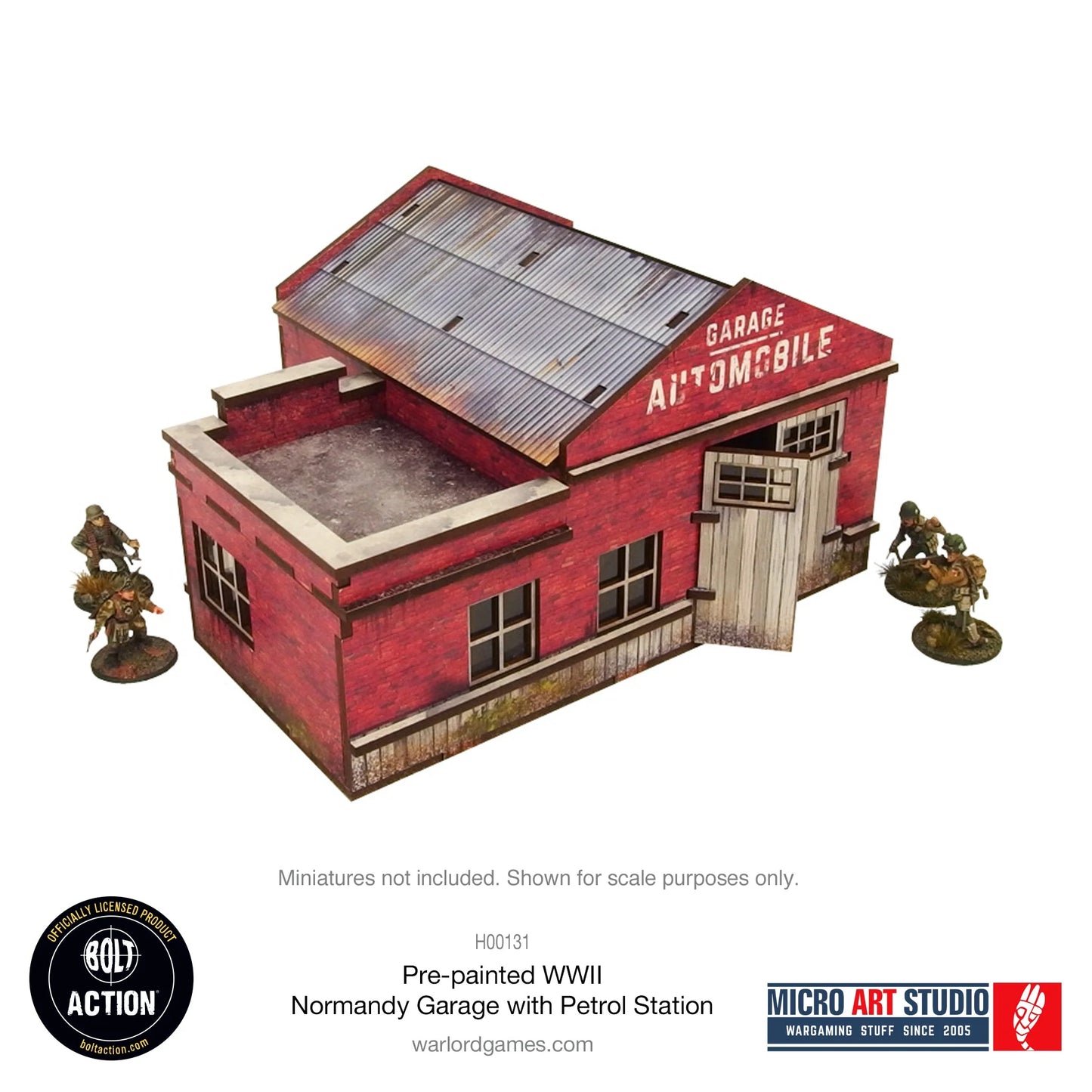 Bolt Action - Pre-painted WW2 Normandy Garage with Petrol Station - H00131