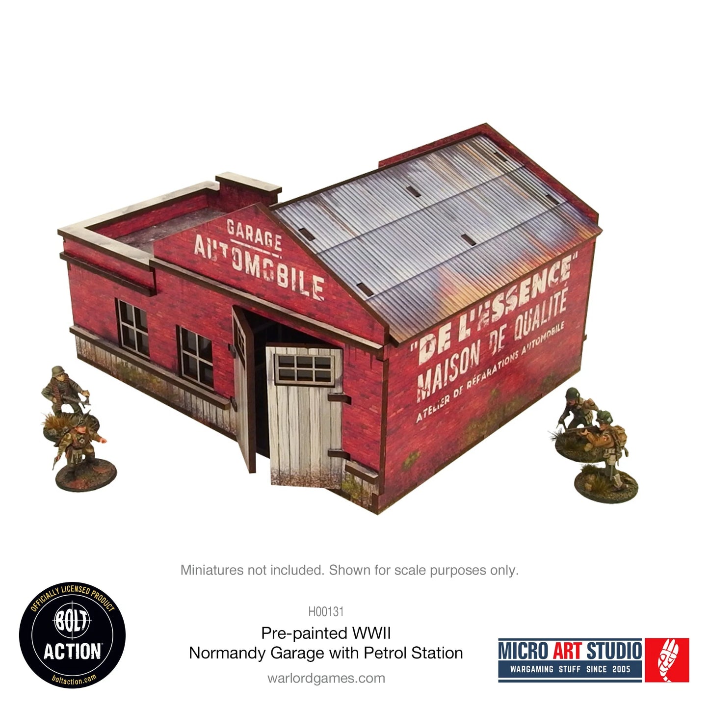 Bolt Action - Pre-painted WW2 Normandy Garage with Petrol Station - H00131