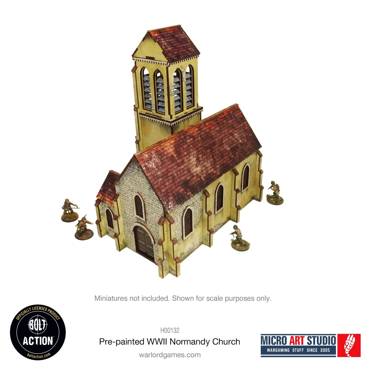 Bolt Action - Pre-painted WW2 Normandy Church - H00132