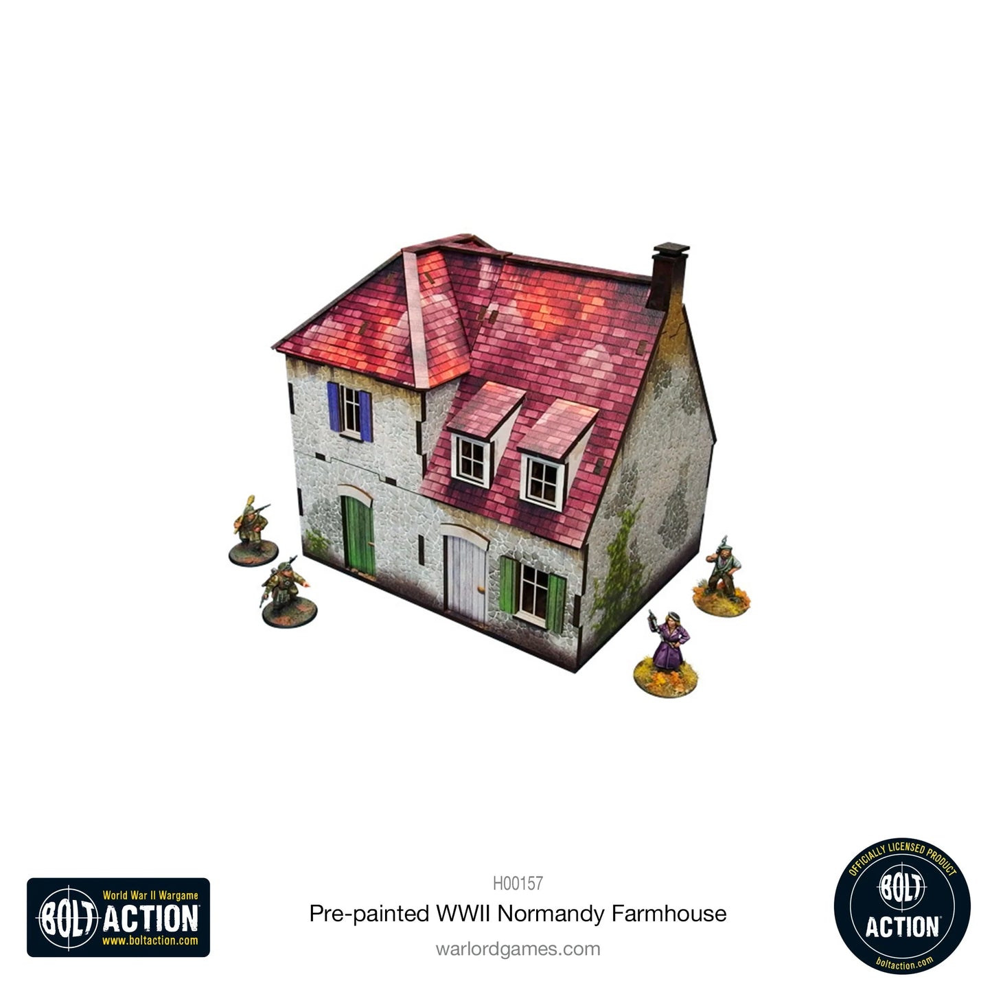 Bolt Action: Pre-Painted WWII Normandy Farmhouse - H00157