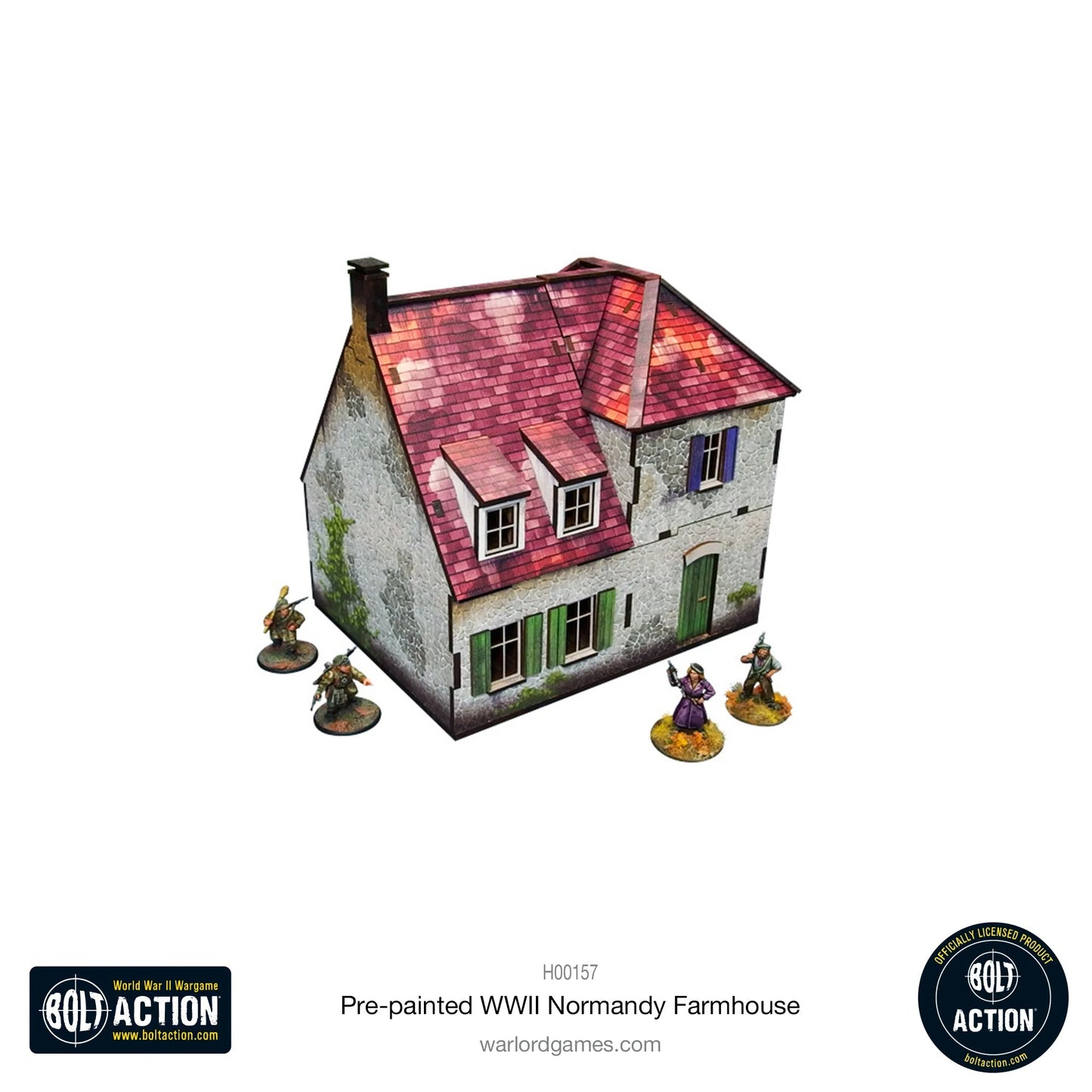 Bolt Action: Pre-Painted WWII Normandy Farmhouse - H00157
