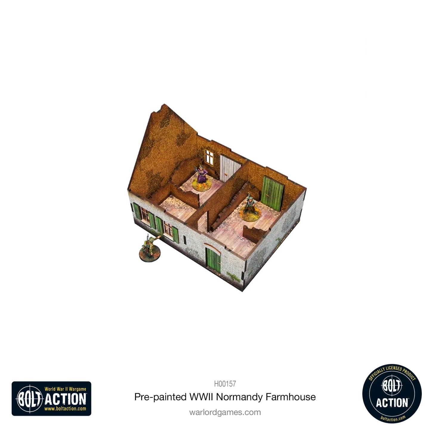Bolt Action: Pre-Painted WWII Normandy Farmhouse - H00157