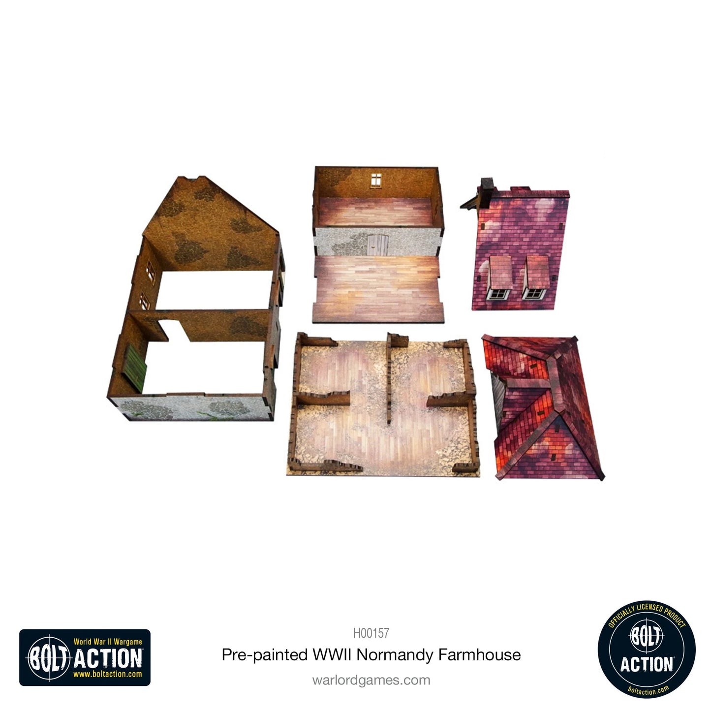 Bolt Action: Pre-Painted WWII Normandy Farmhouse - H00157