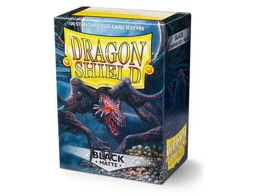 Dragon Shield Matte Sleeves - Matte Black (100 Sleeves)