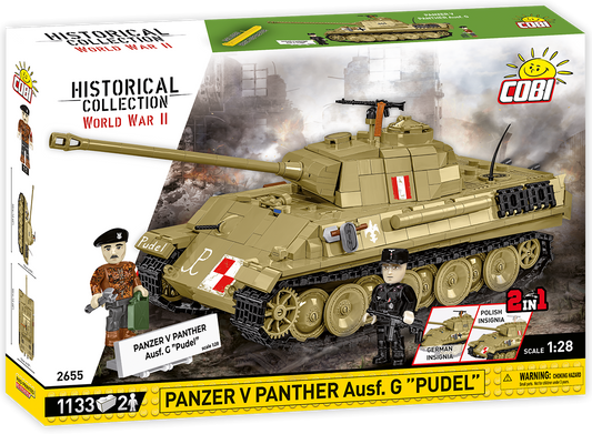 Cobi 2655 - HC WWII - Maßstab 1:28 - Panzer V Panther Ausf. G "Pudel"