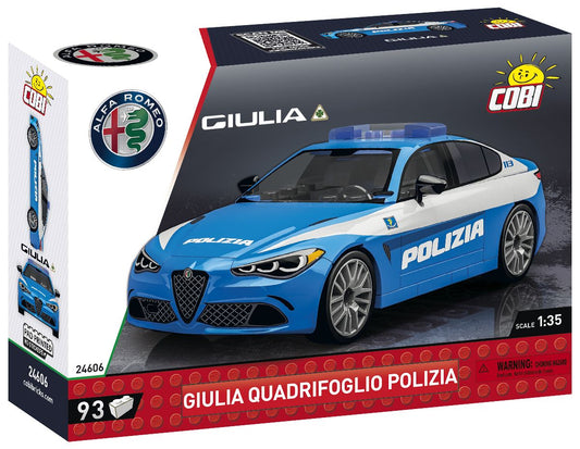 Cobi 24606 - Autos im Maßstab 1:35  - Alfa Romeo Giulia Quadrifoglio Polizia