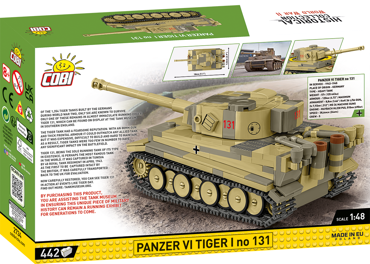 Cobi 2734 - HC WWII - Maßstab 1:48 - Panzer VI Tiger I no 131