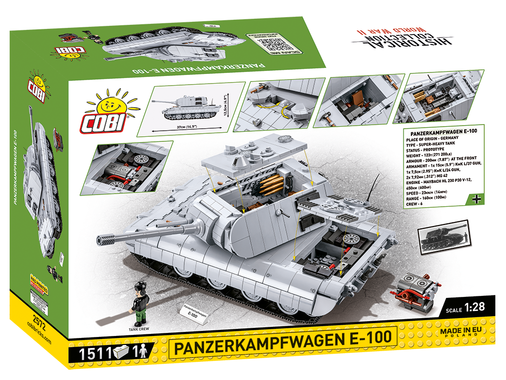 Cobi 2572 - HC WWII - Maßstab 1:28 - Panzerkampfwagen E-100