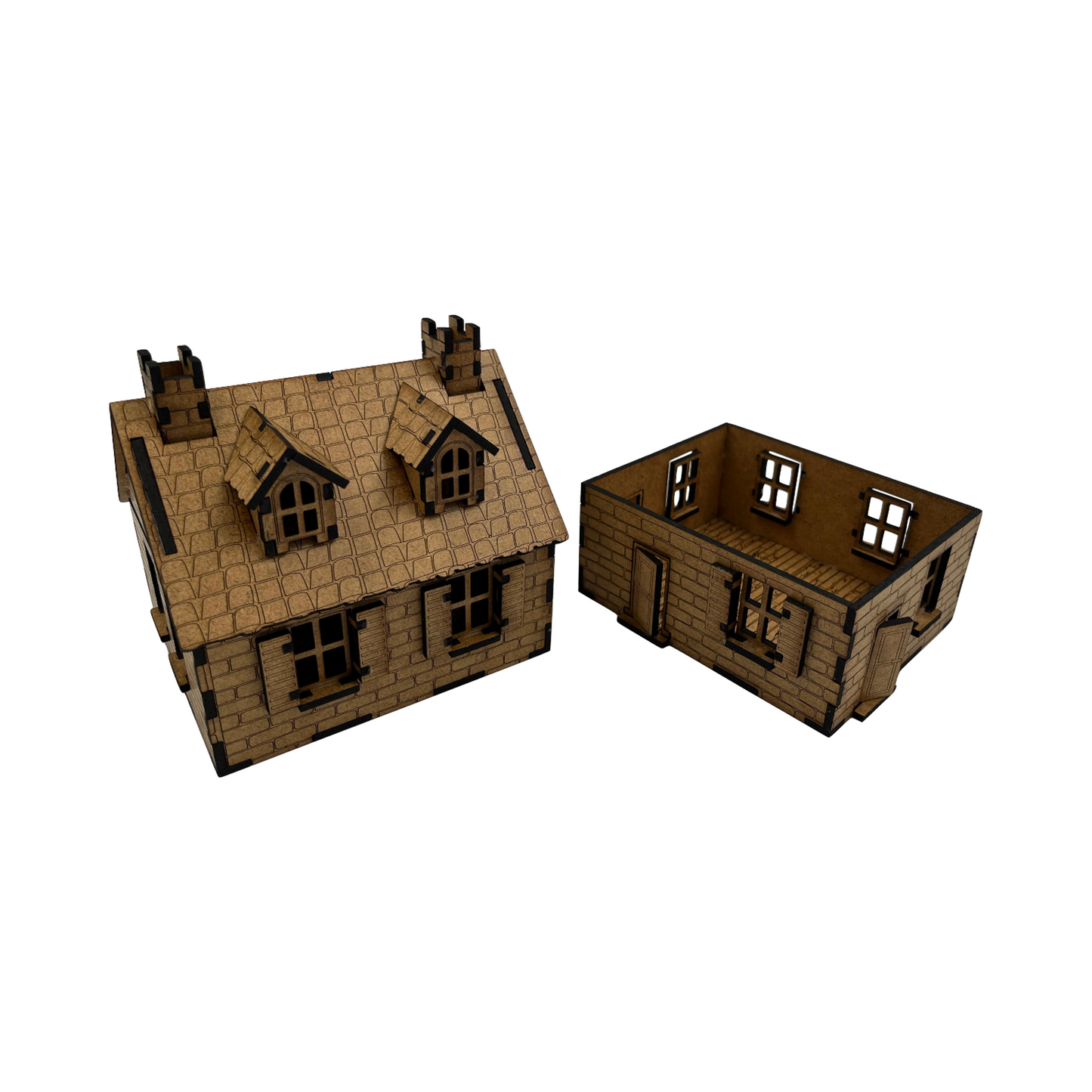 Modular Haus in der Normandie / 28mm aus MDF 3mm / Wargaming Laser Cut