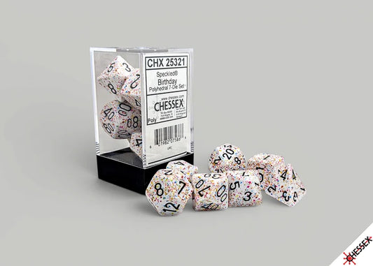 Chessex Gemini Speckled® Birthday Polyhedral 7-Die Set