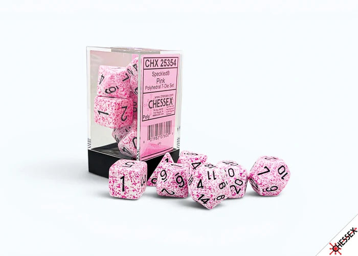 Chessex Gemini Speckled® Pink Polyhedral 7-Die Set