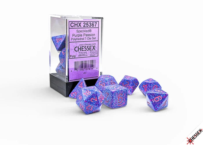 Chessex Gemini Speckled® Purple Passion Polyhedral 7-Die Set