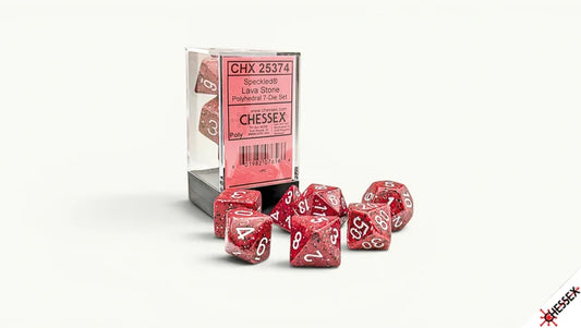 Chessex Gemini Speckled® Lava Stone Polyhedral 7-Die Set