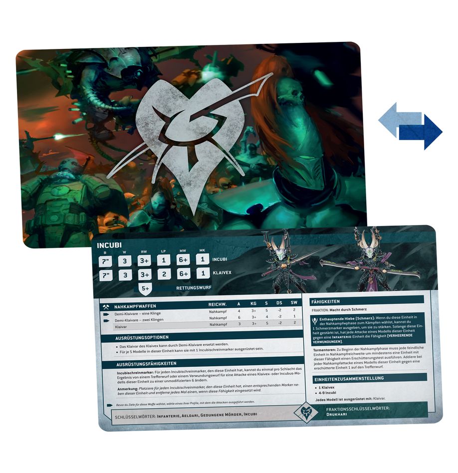Warhammer: 40.000 - Drukhari - Datenblattkarten: Drukhari (DE) (45-02)