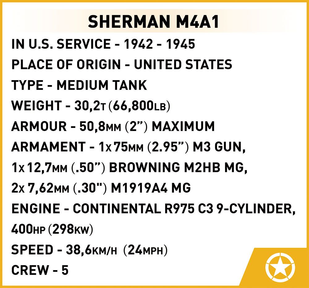 Cobi 3044 - Company of Heroes - Sherman M4A1