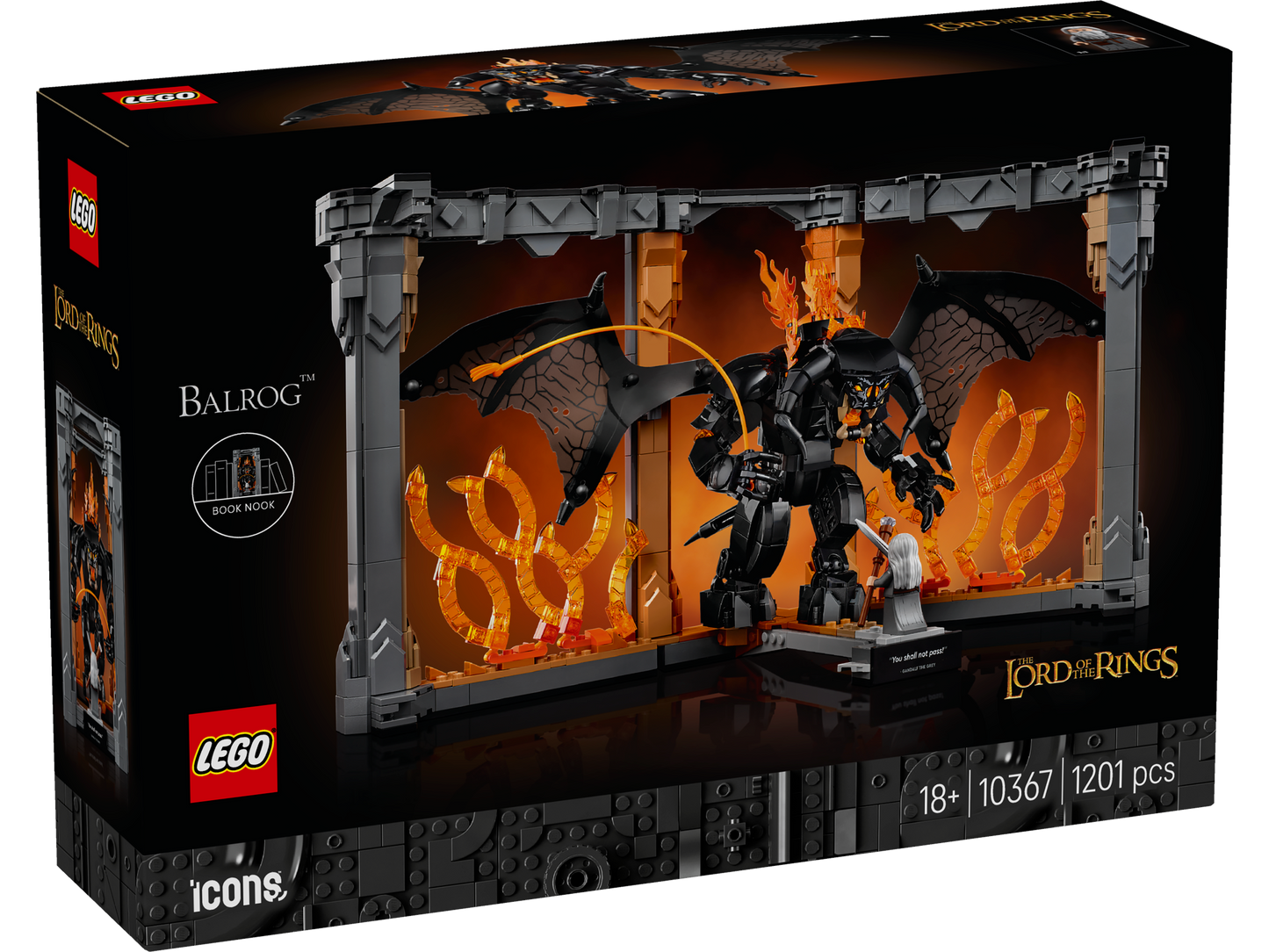 LEGO® Icons 10367 Der Herr der Ringe: Balrog™ Bücherstütze