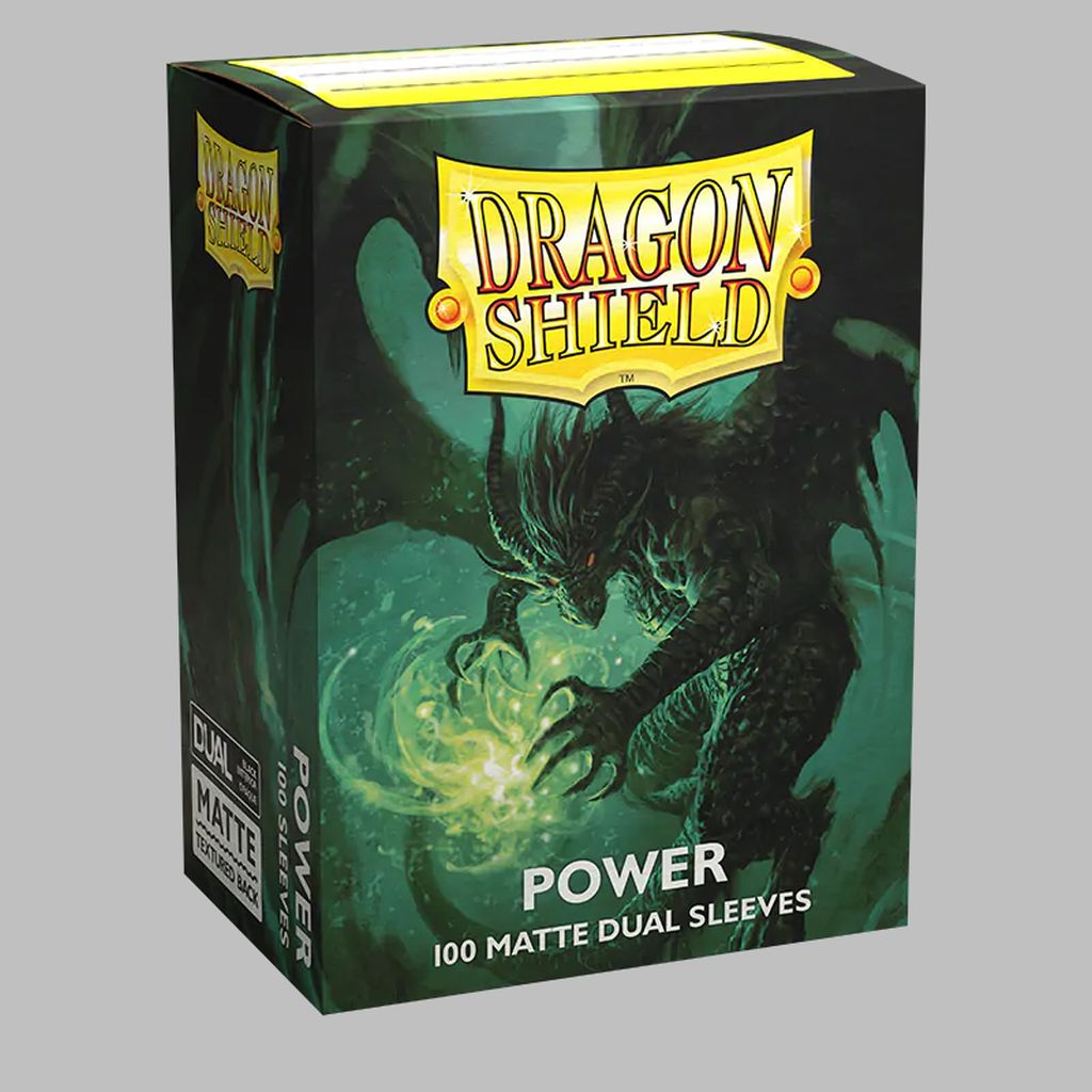 Dragon Shield Matte Sleeves - Metallic Green / Power (100 Sleeves)