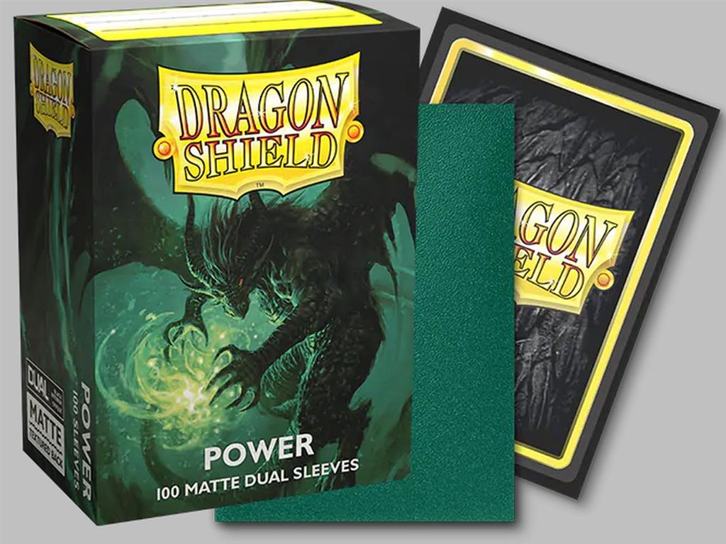 Dragon Shield Matte Sleeves - Metallic Green / Power (100 Sleeves)