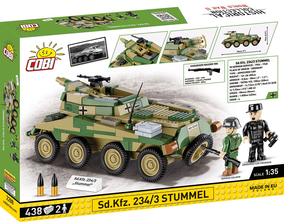 Cobi 2288 - Historical Collection - Sd.Kfz. 234/3 Stummel