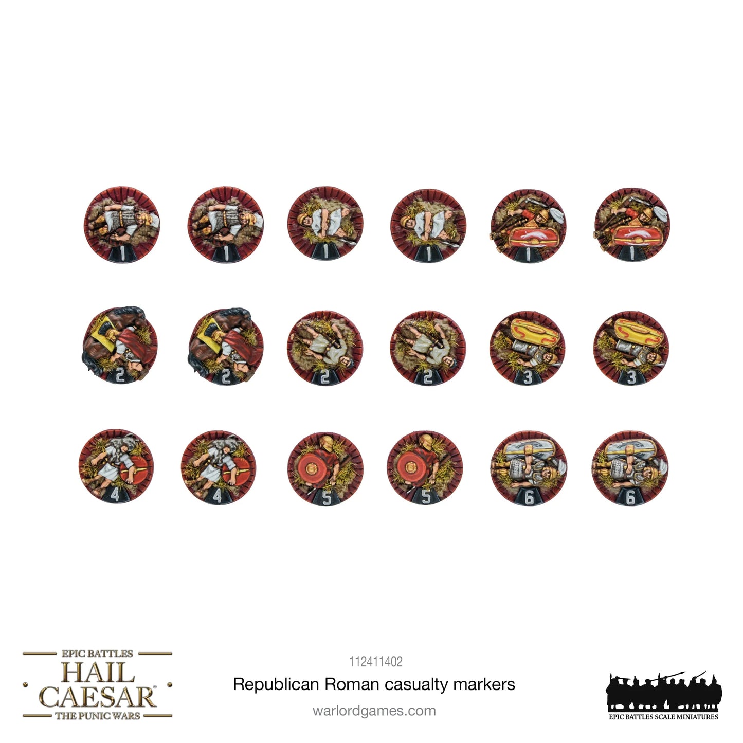 Hail Caesar Epic Battles: Republican Roman Casualty Markers - 112411402