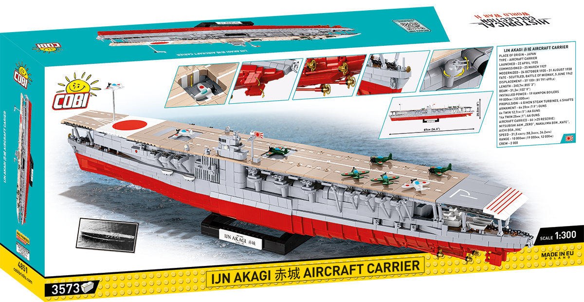 Cobi 4851 - HC WWII - Maßstab 1:300 - IJN Akagi Aircraft Carrier