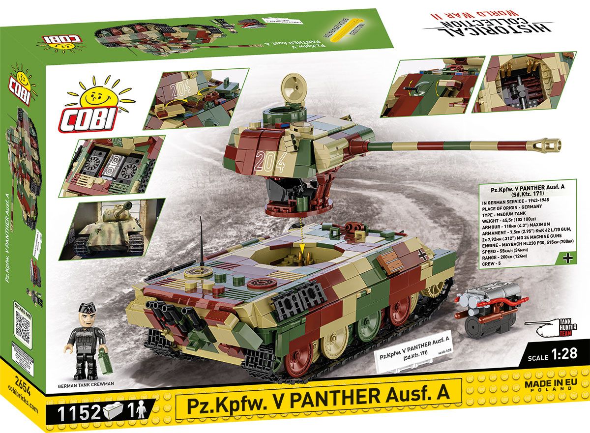 Cobi 2654 - HC WWII - Maßstab 1:28 - Pz.Kpfw. V Panther Ausf. A