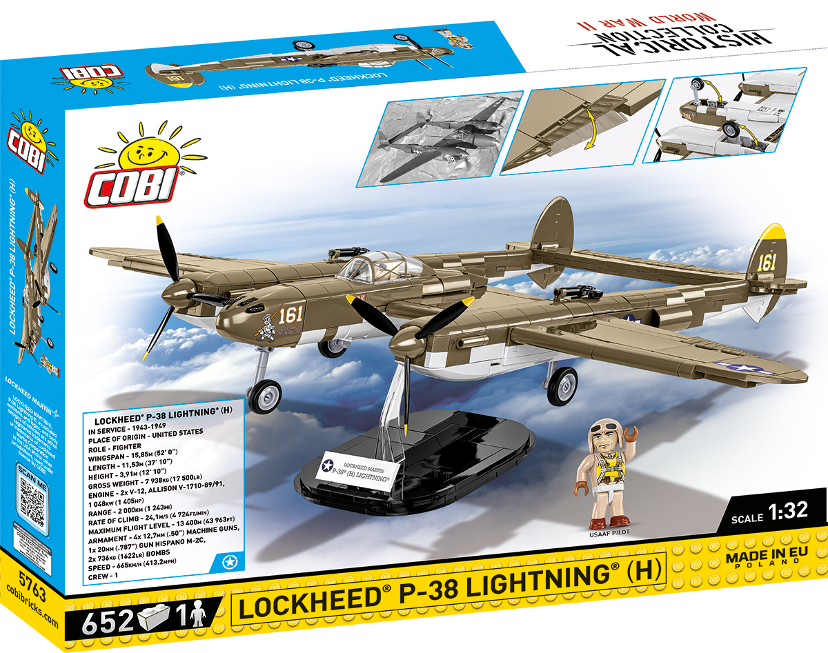 Cobi 5762 - HC WWII - Maßstab 1:32 - Lockheed P-38H Lightning