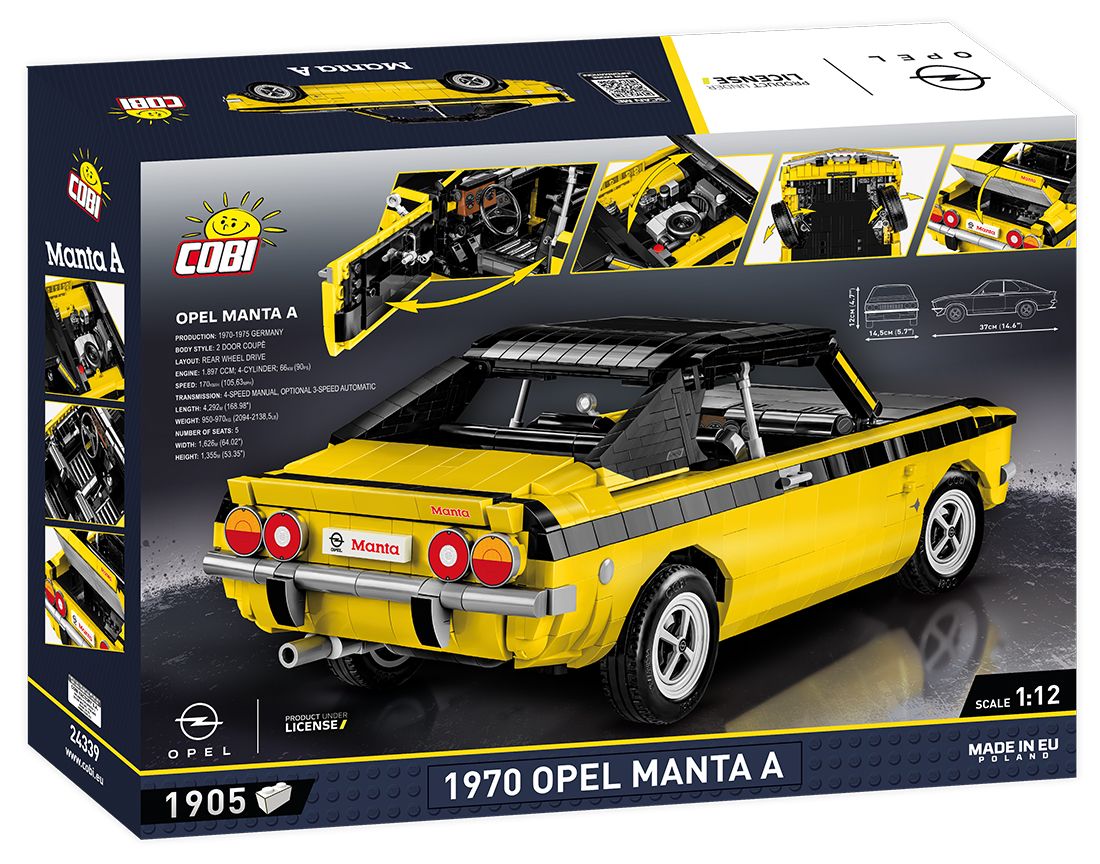 Cobi 24339 - Autos - Maßstab 1:12 - Opel Manta A 1970