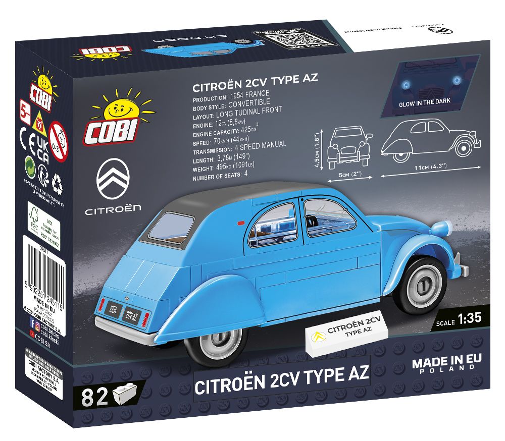 Cobi 24511 - Youngtimer Collection - Citroen 2CV Type AZ 1962