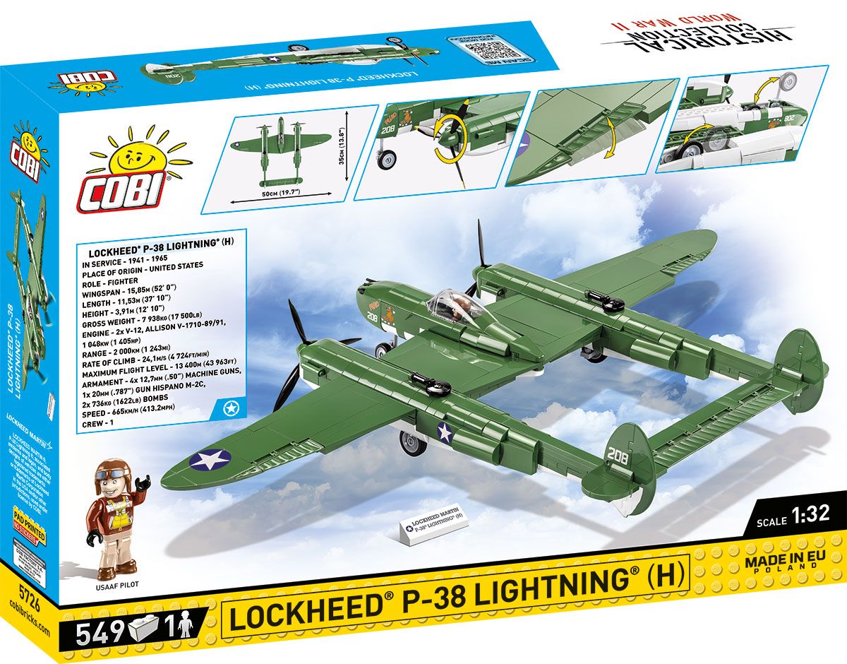 Cobi 5726 - Historical Collection - Lockheed P-38 H Lightning