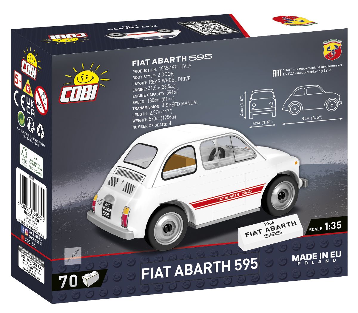 Cobi 24524 - Youngtimer Collection - 1965 Fiat Abarth 595