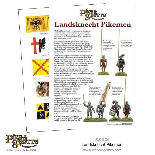 Landsknechts Pikemen - EN - 202016001