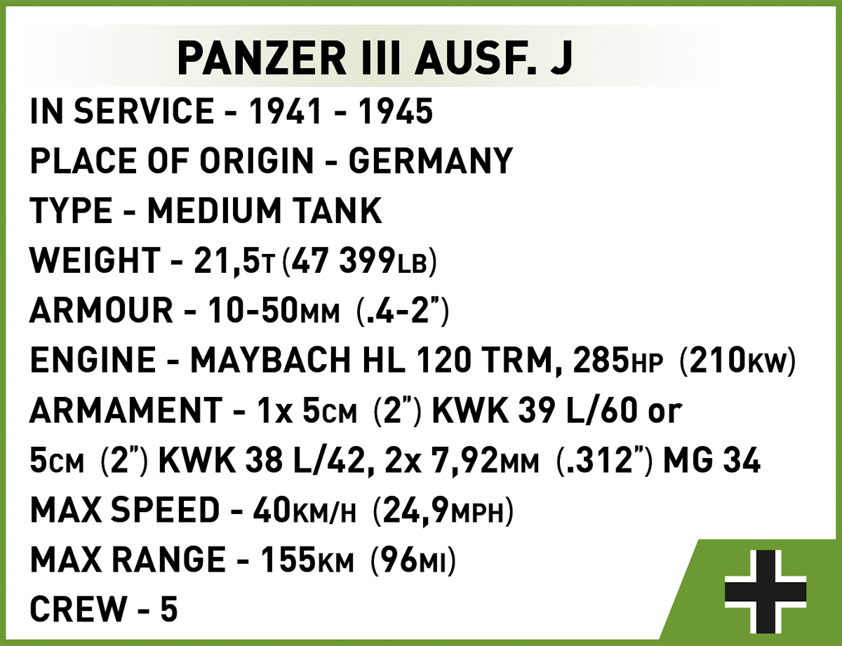 Cobi 2289 - Panzer III Ausf.J